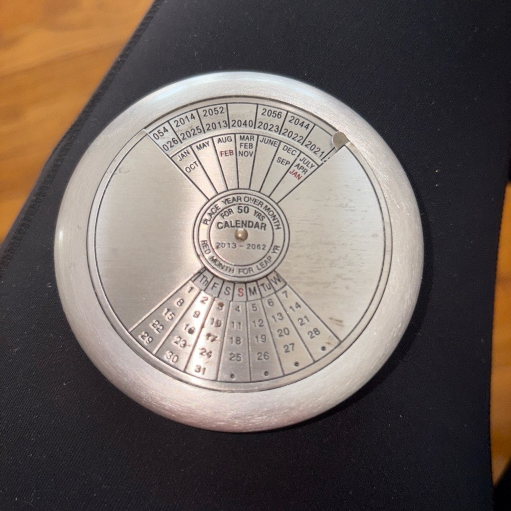 Kikkerland 50 Year Calendar Paperweight 2013-2062